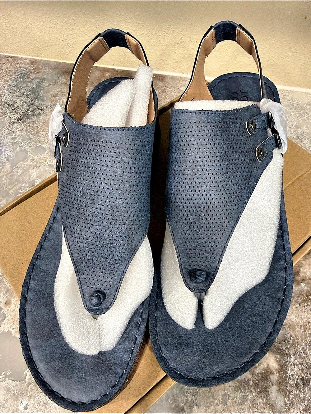 Journee platform sandals Blue US 8.5 NWT